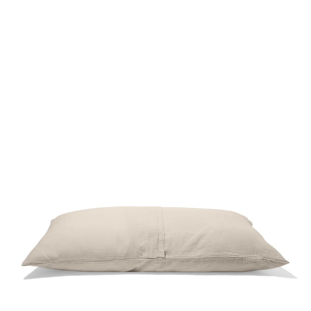 Coussin rectangle en gaze de coton - Beige Quai de Seine - Image 4