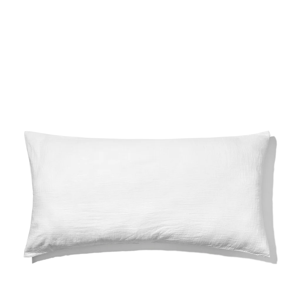 Coussin rectangle en gaze de coton - Blanc de Meudon - Image 4