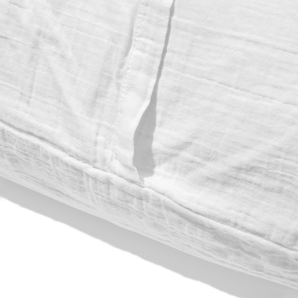 Coussin rectangle en gaze de coton - Blanc de Meudon - Image 6