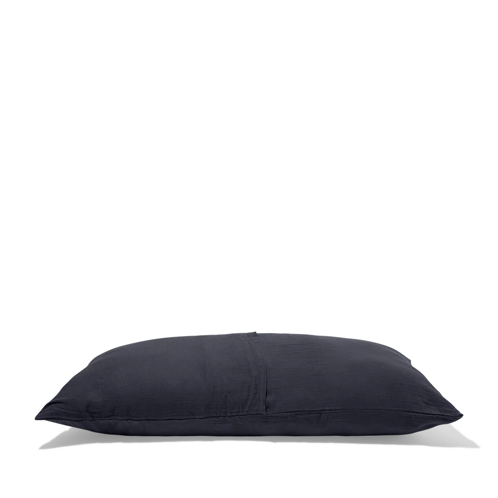 Coussin rectangle en gaze de coton - Gris Fusain - Image 4