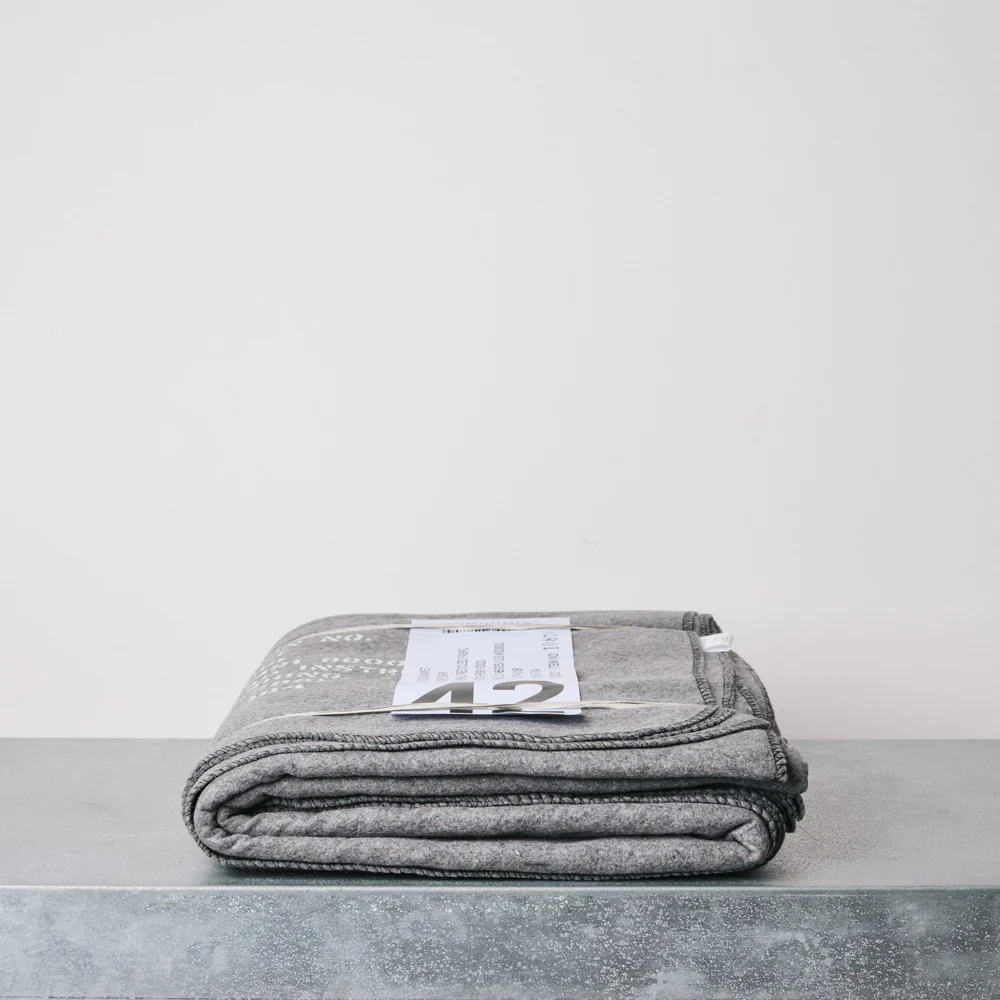 Couverture en laine feutre - Gris - Image 3