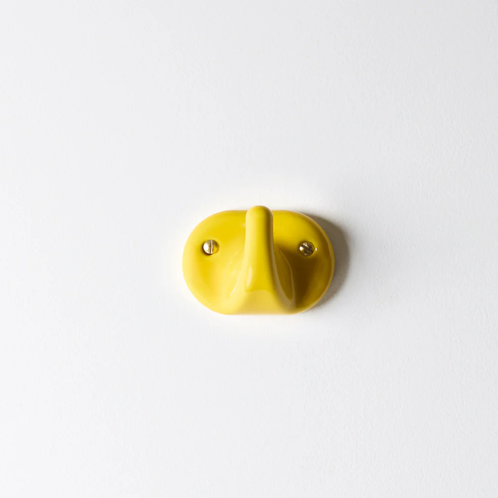Crochet en porcelaine - Jaune