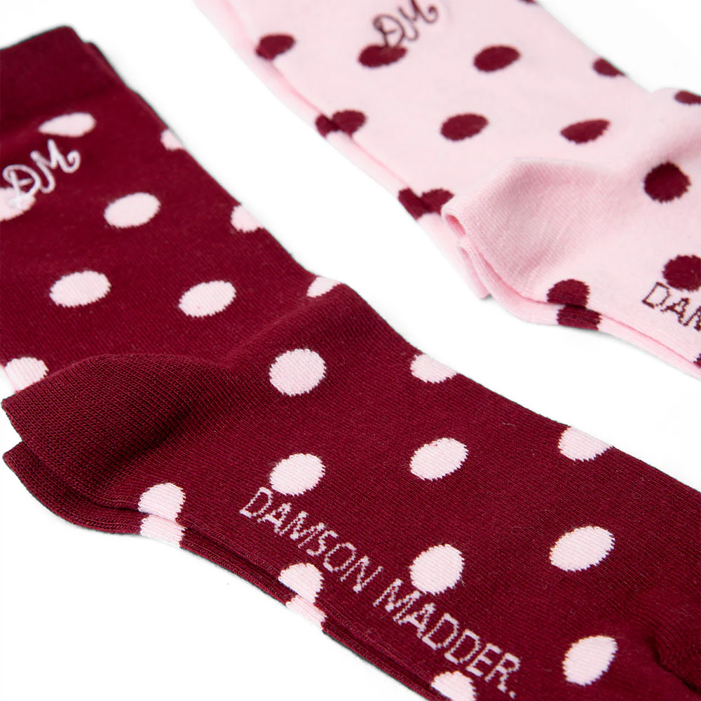 Damson Madder - Chaussettes Lot de 2 - Rose & Bordeaux - Image 2