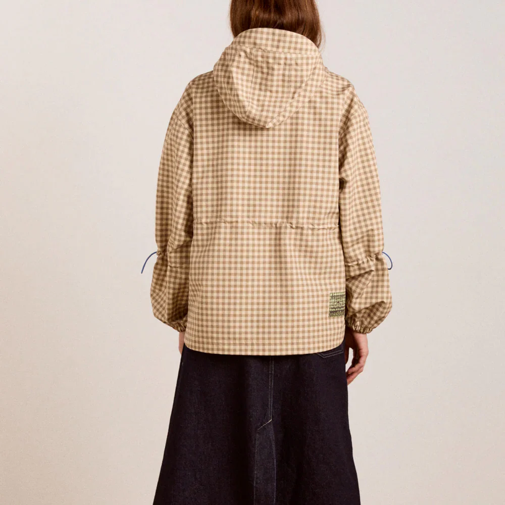 Damson Madder - Veste Matilda Imperméable - Vichy Marron - Image 4