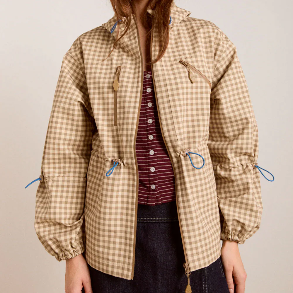 Damson Madder - Veste Matilda Imperméable - Vichy Marron - Image 5