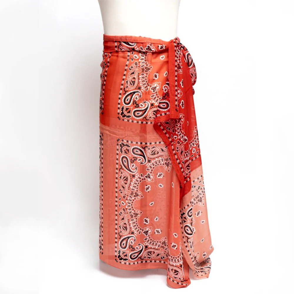Destin - Écharpe Pareo - Rouge - Image 2