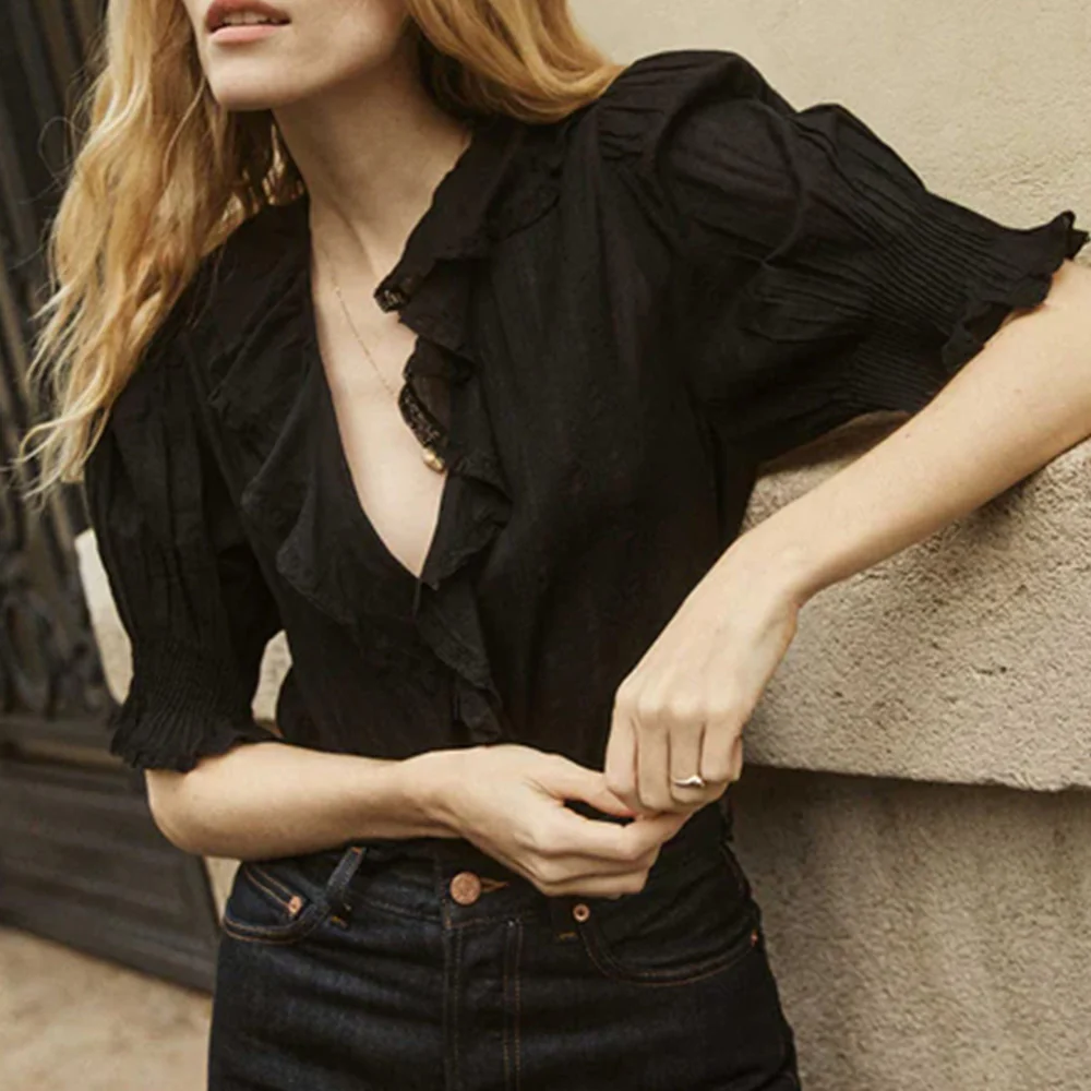 DĂ´en - Blouse Henri - Noir - Image 5