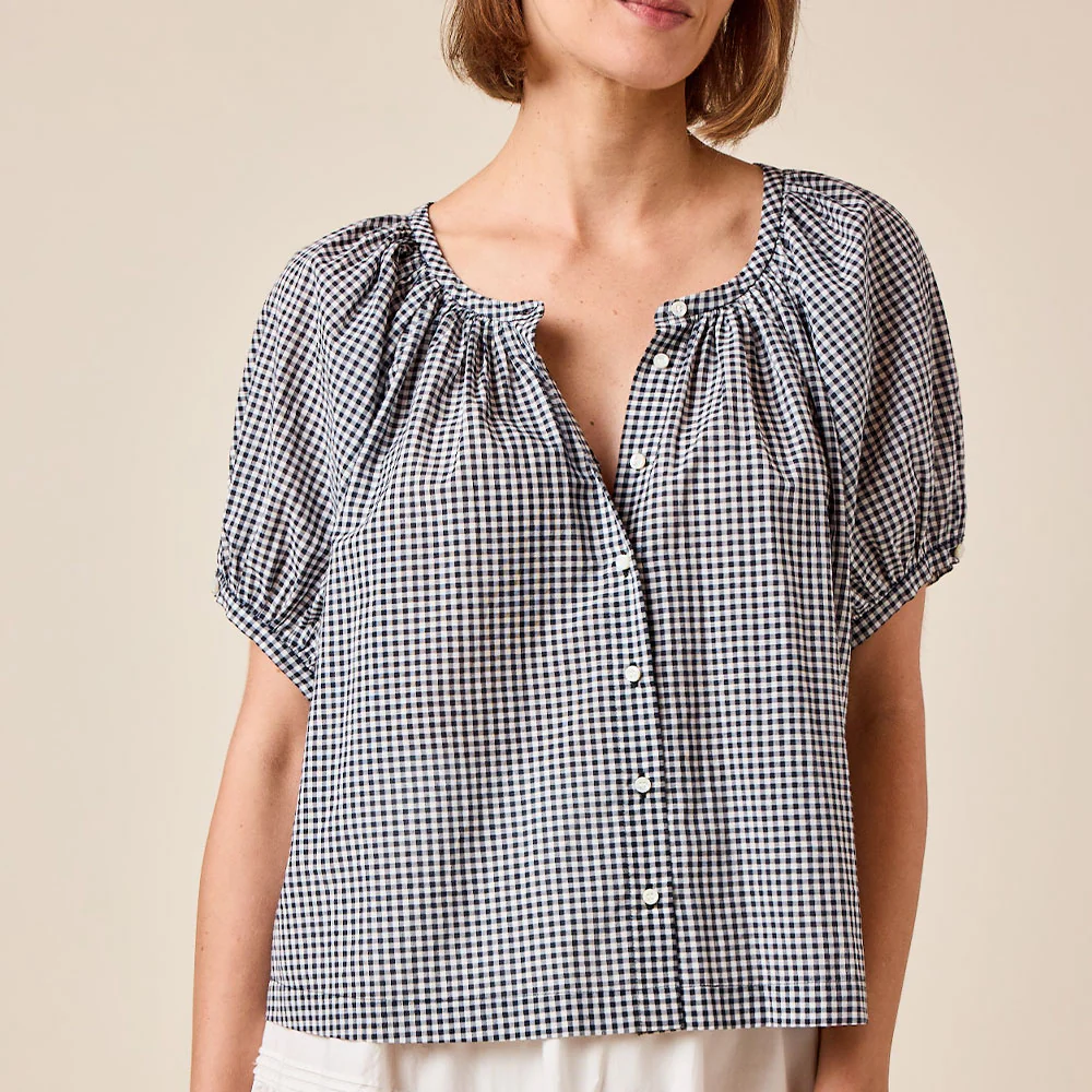 Dôen - Chemise June - Navy Gingham - Image 2