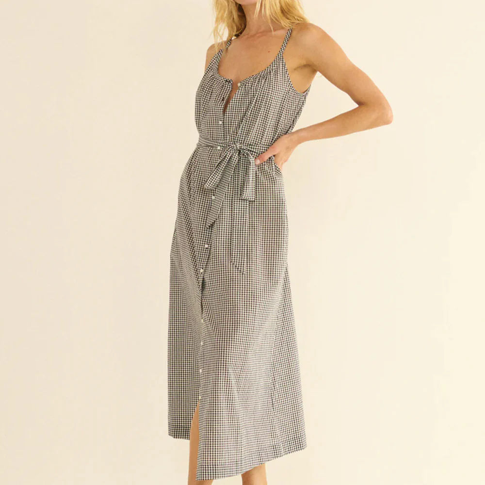DĂ´en - Robe Nevita - Noir Gingham