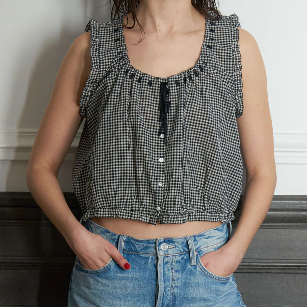 Dôen - Top Traveler - Noir Gingham