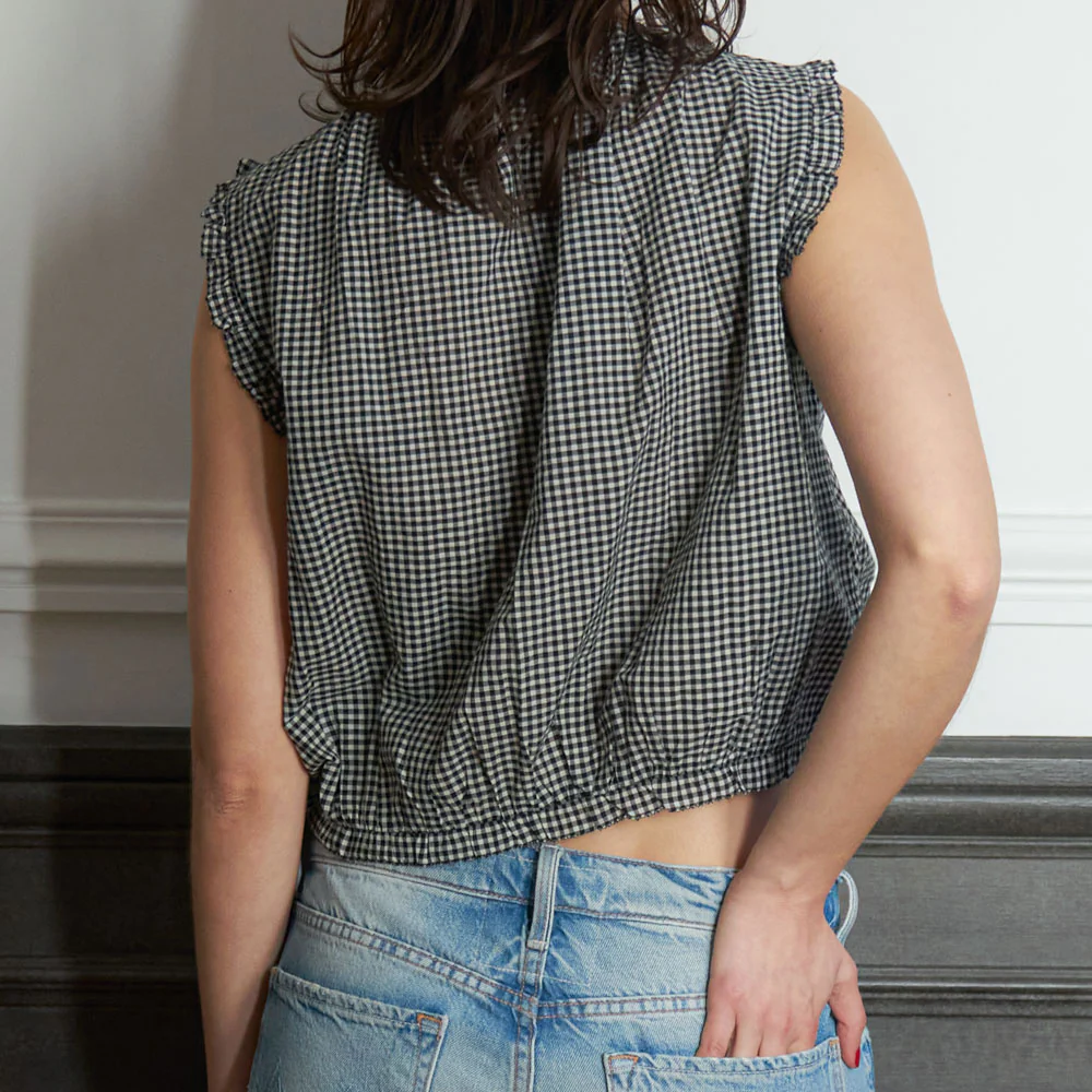 Dôen - Top Traveler - Noir Gingham - Image 2