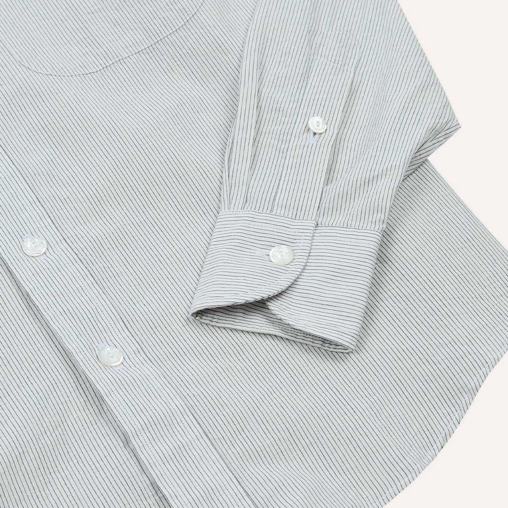 Drake's - Chemise à Col - Blanc Rayé - Image 3