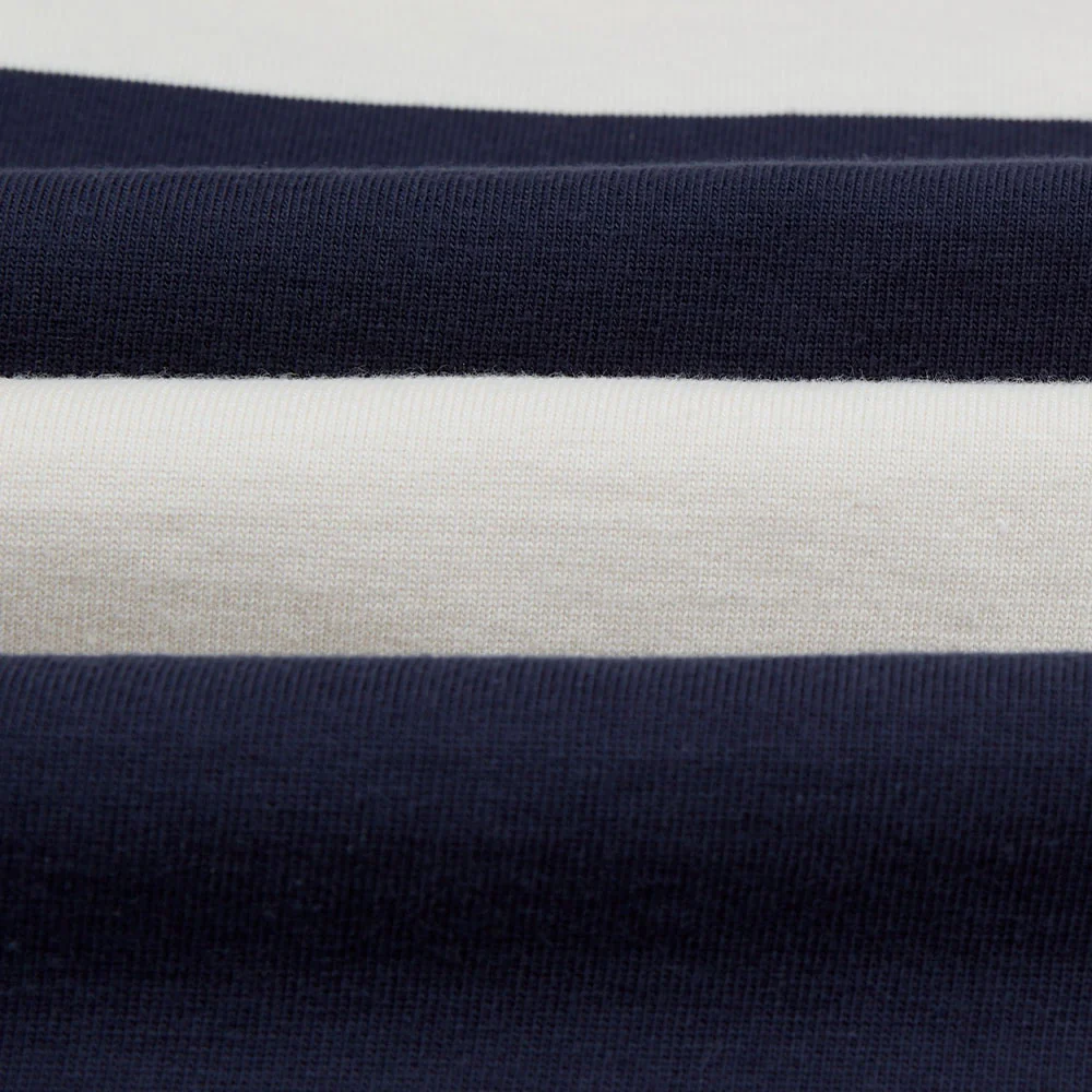 Drake's - Polo Rugby Rayé - Blanc Marine - Image 3