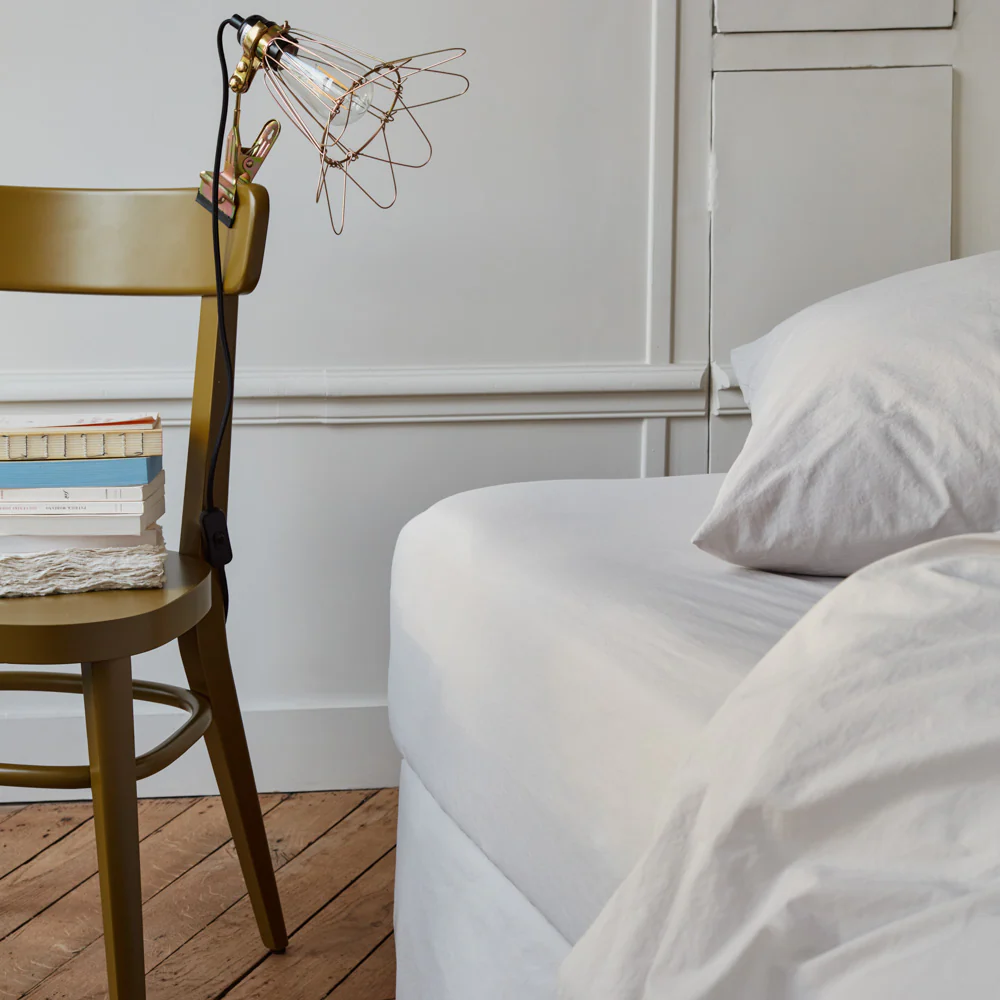 Drap-housse en percale de coton - Gris Pavot - Image 7