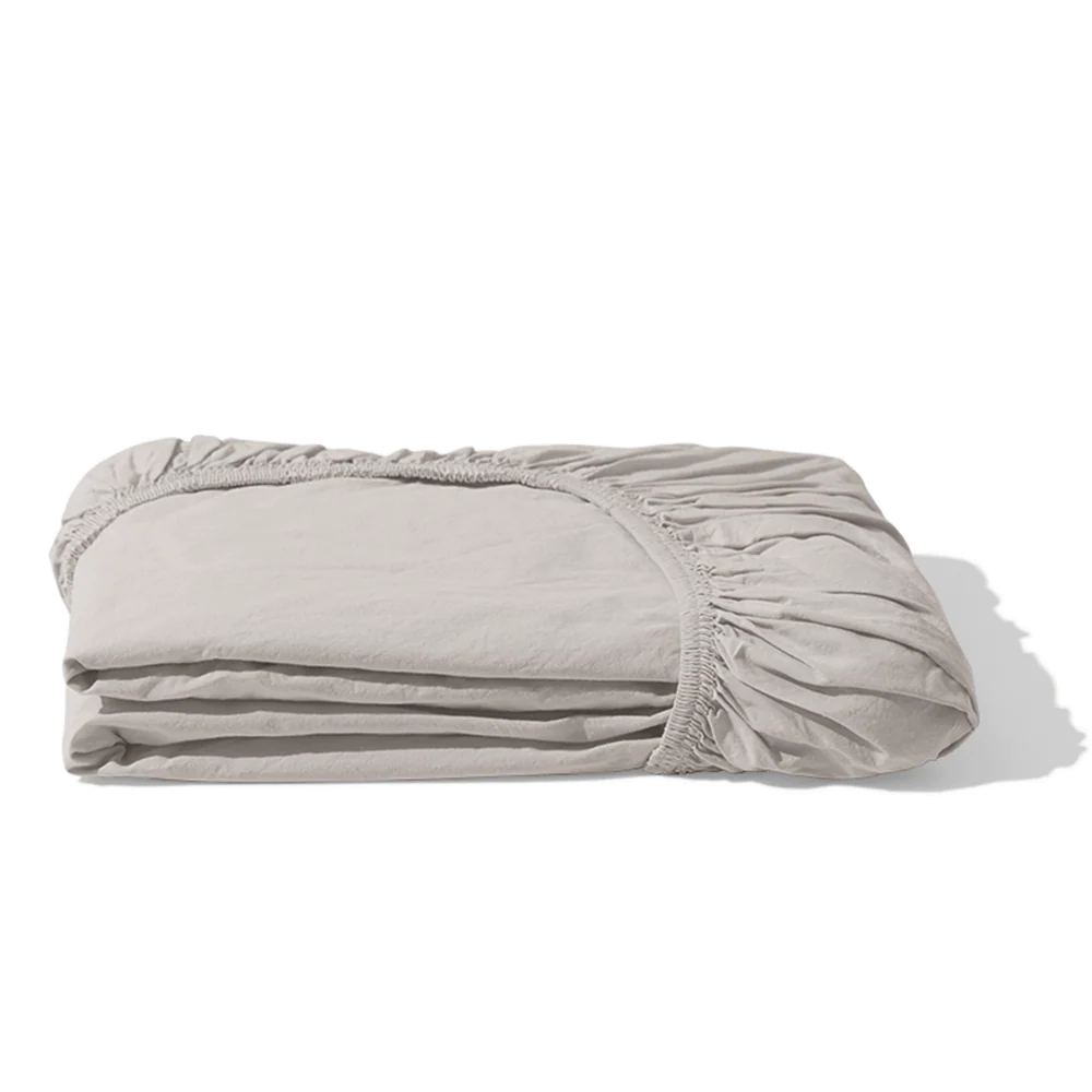 Drap-housse en percale de coton - Gris Pavot - Image 8