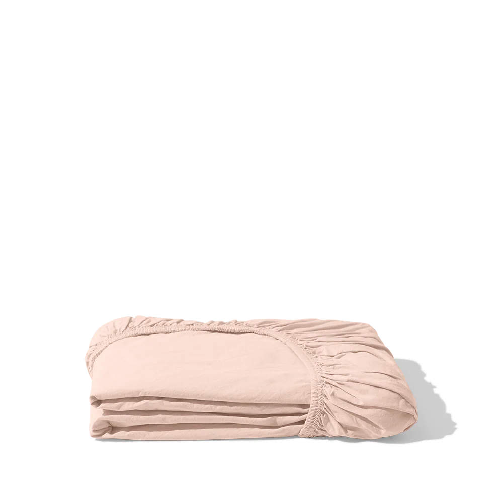 Drap-housse en percale de coton - Rose des Sables - Image 2