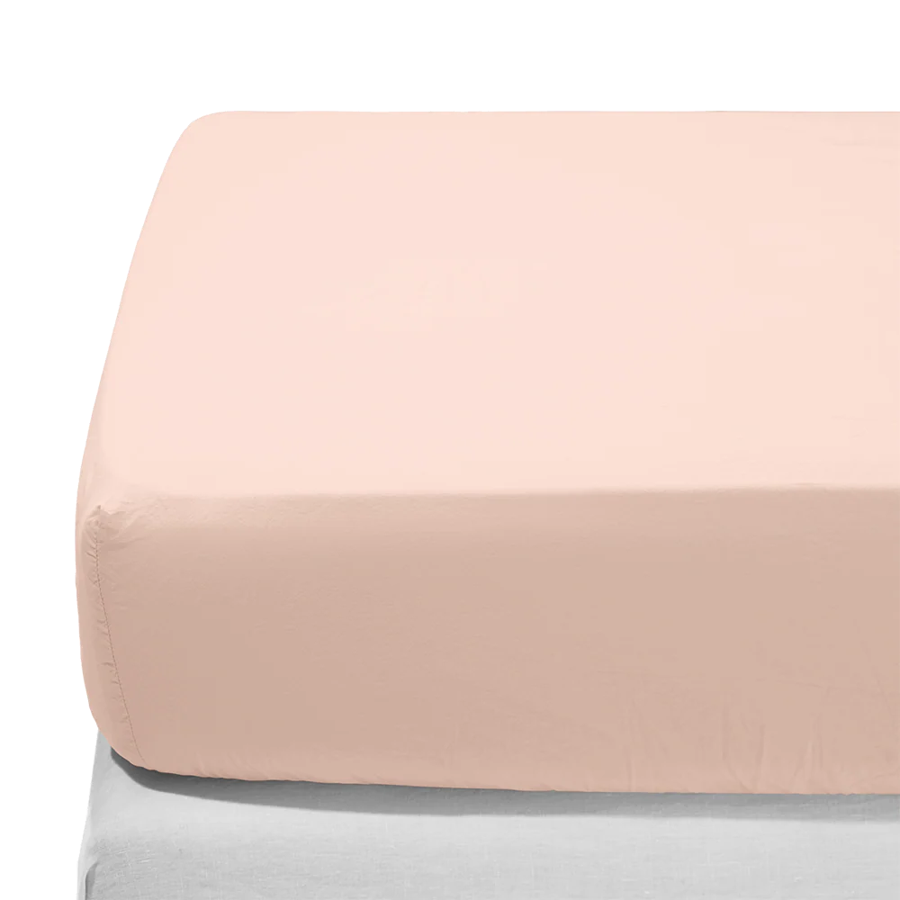 Drap-housse en percale de coton - Rose des Sables - Image 4