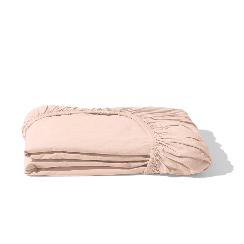 Drap-housse en percale de coton - Rose des Sables - Image 8