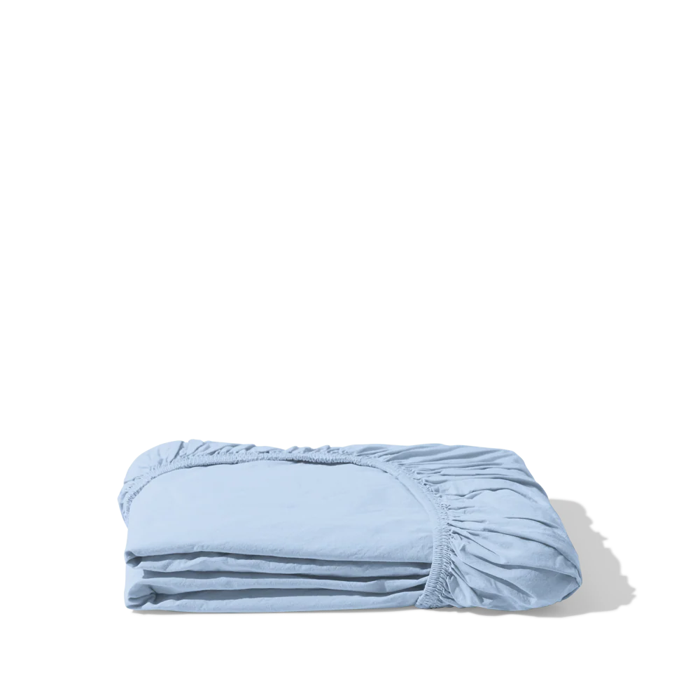 Drap-housse en percale de coton - Bleuet - Image 3