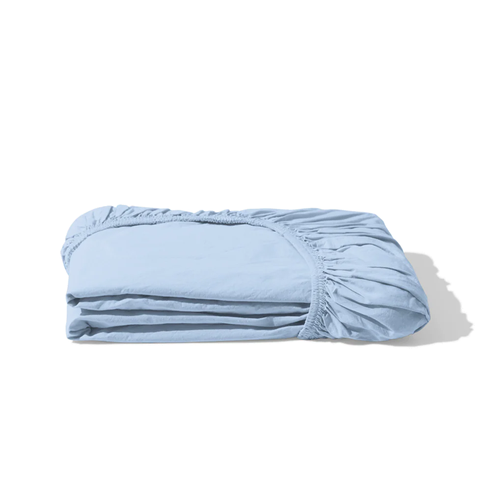 Drap-housse en percale de coton - Bleuet - Image 5