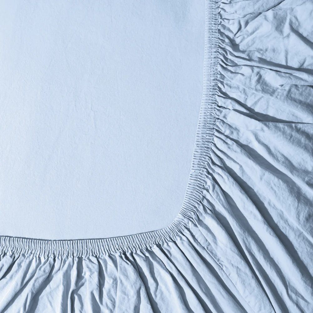Drap-housse en percale de coton - Bleuet - Image 6
