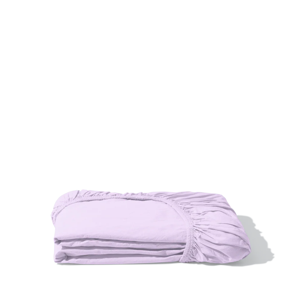 Drap-housse en percale de coton - Lavande - Image 3