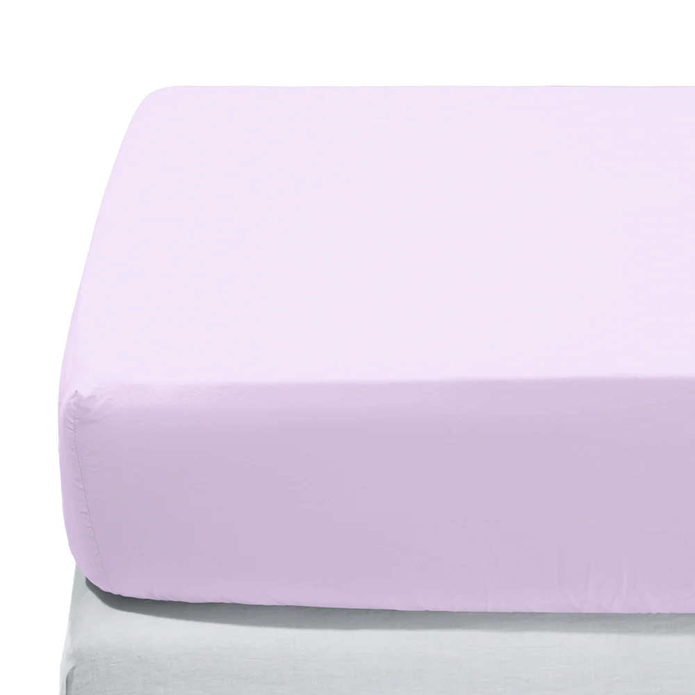 Drap-housse en percale de coton - Lavande - Image 5