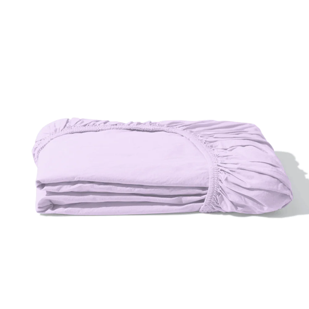 Drap-housse en percale de coton - Lavande - Image 6