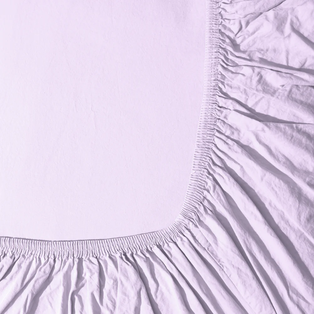 Drap-housse en percale de coton - Lavande - Image 7