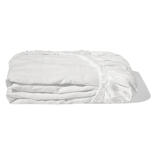 Drap-housse en lin lavé - Blanc Optique - Image 8