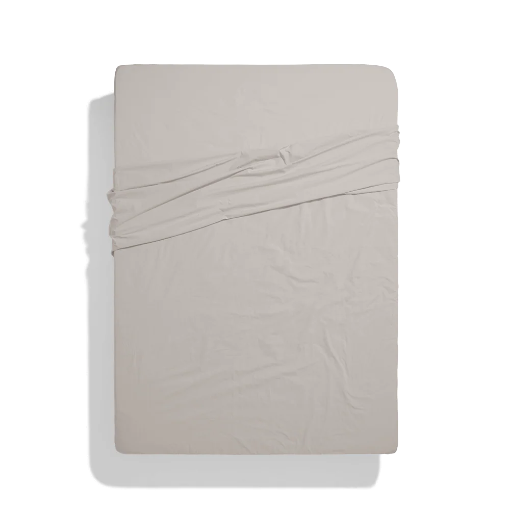 Drap plat en percale de coton - Gris Pavot - Image 5
