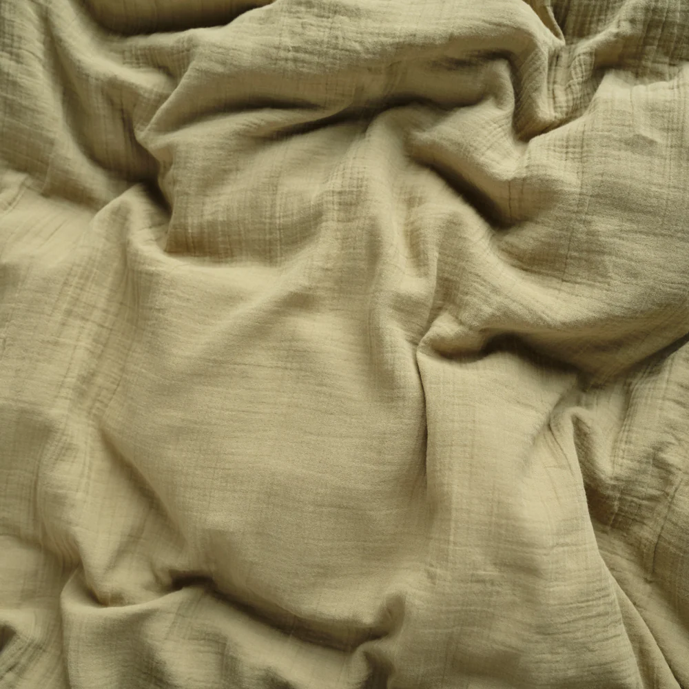 Drap plat en gaze de coton - Vert Saint Louis - Image 3
