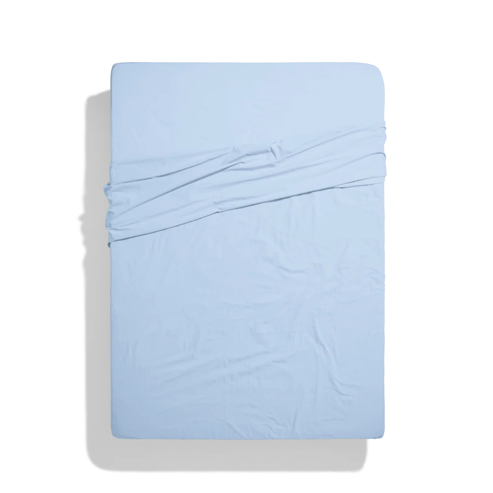 Drap plat en percale de coton - Bleuet - Image 4
