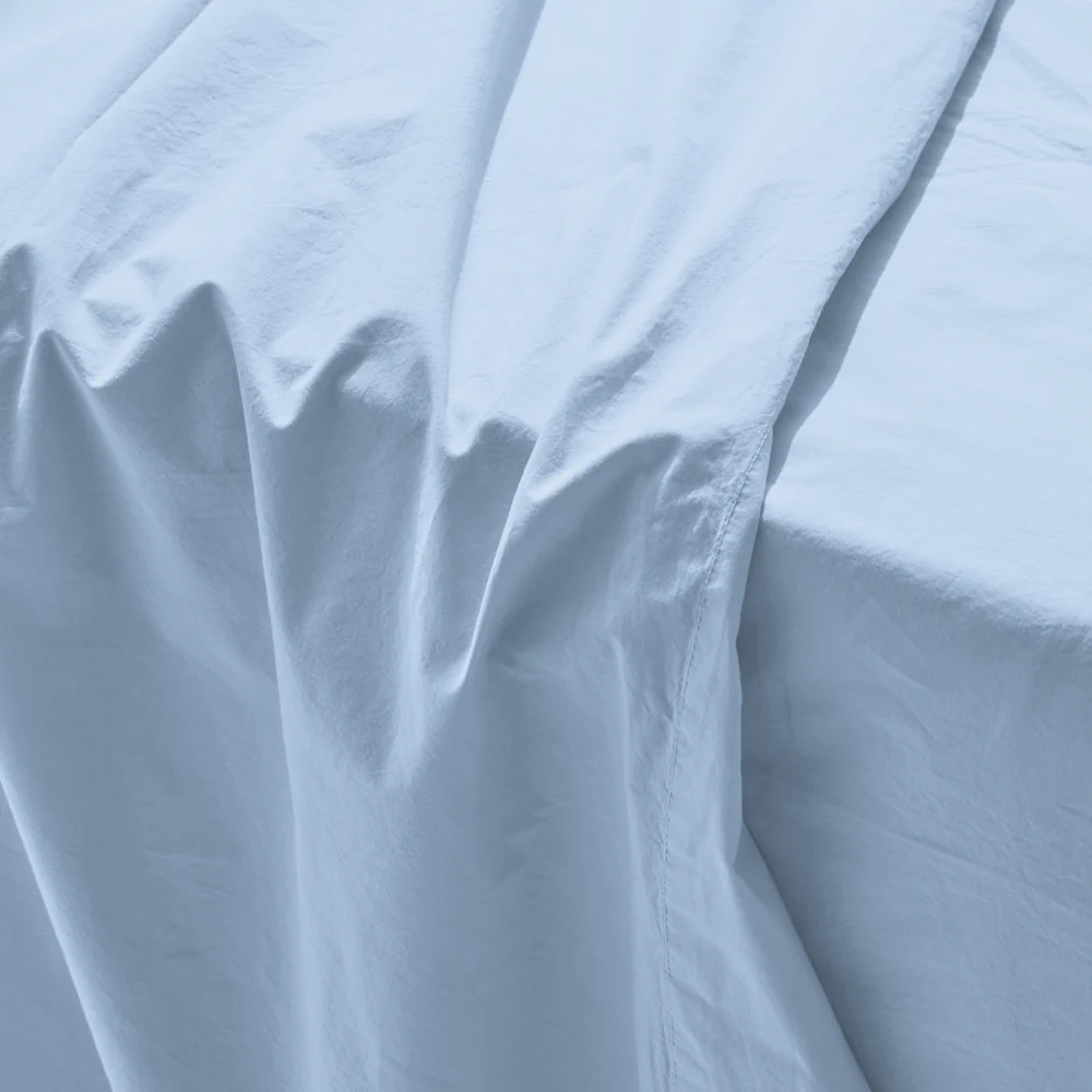 Drap plat en percale de coton - Bleuet - Image 5