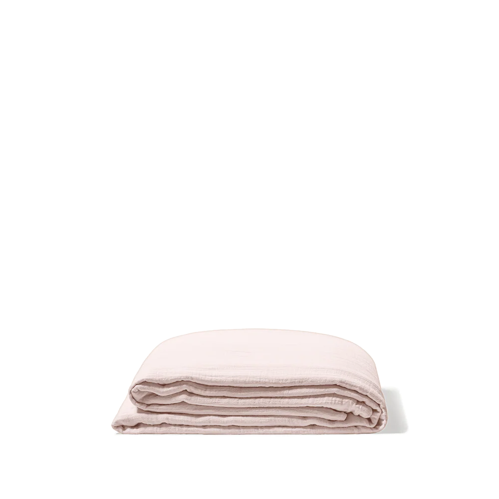 Drap plat en gaze de coton - Rose de Bagatelle - Image 3