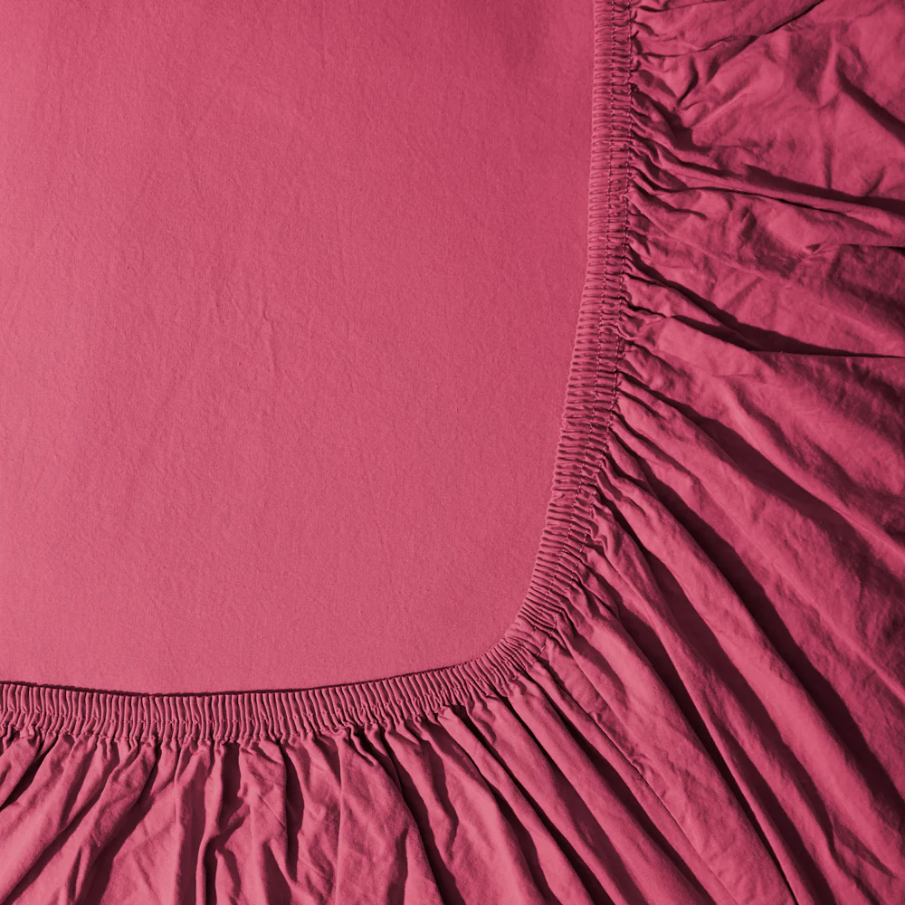 Drap-housse en percale de coton - Rose Club - Image 4