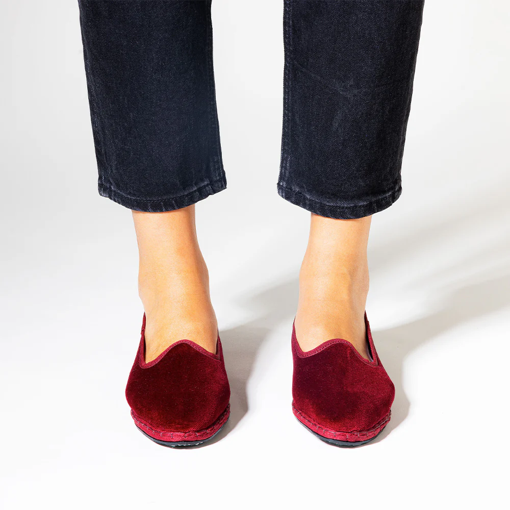Drogheria Crivellini - Ballerines Jane Velvelt - Bordeaux - Image 4