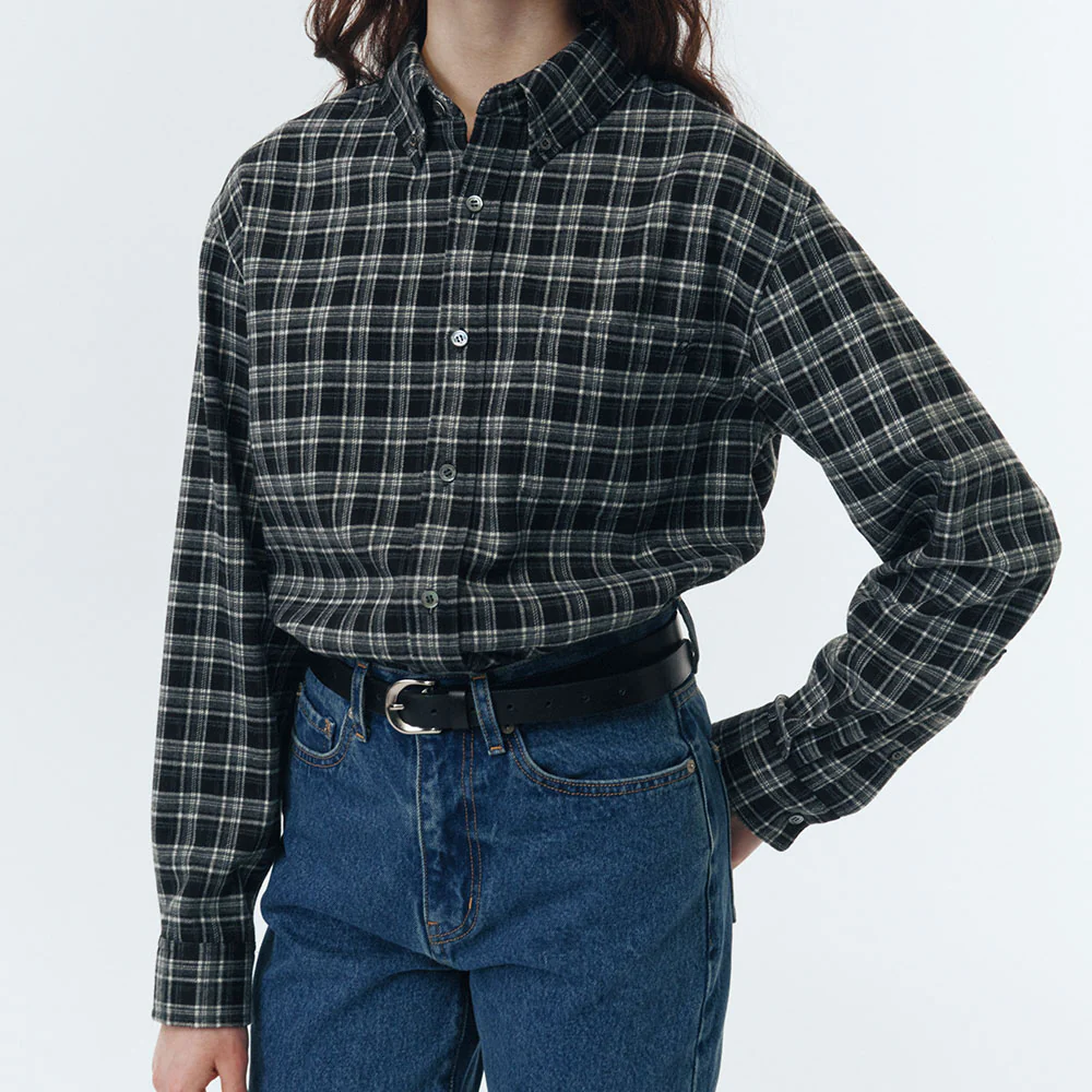 Dunst - Chemise Check Flannel - Noir - Image 2