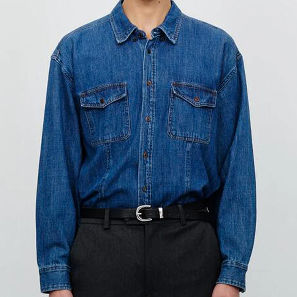 Dunst - Chemise Denim Classic - Bleu Nuit - Image 2