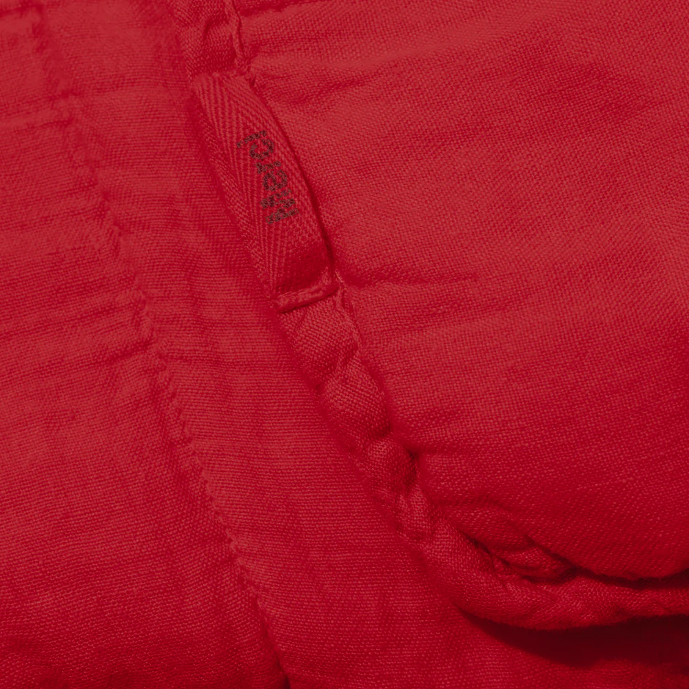 Édredon en 100% lin lavé - Rouge Vermillon - Image 4