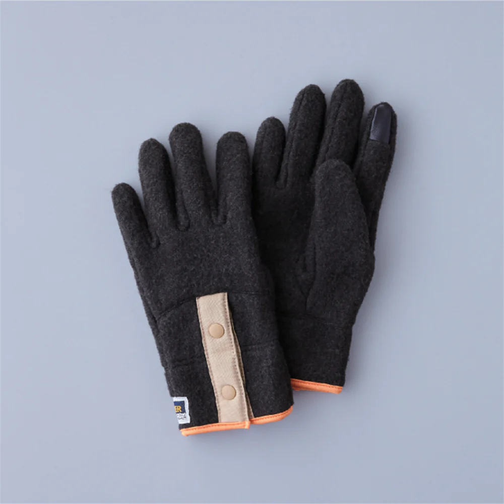ELMER - Gants en laine recyclée - Kaki