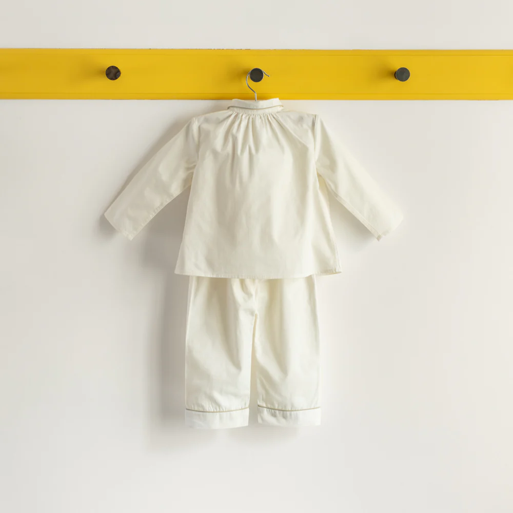 Caramel x Merci - Pyjama Enfant en coton twill - Blanc de Meudon - Image 5