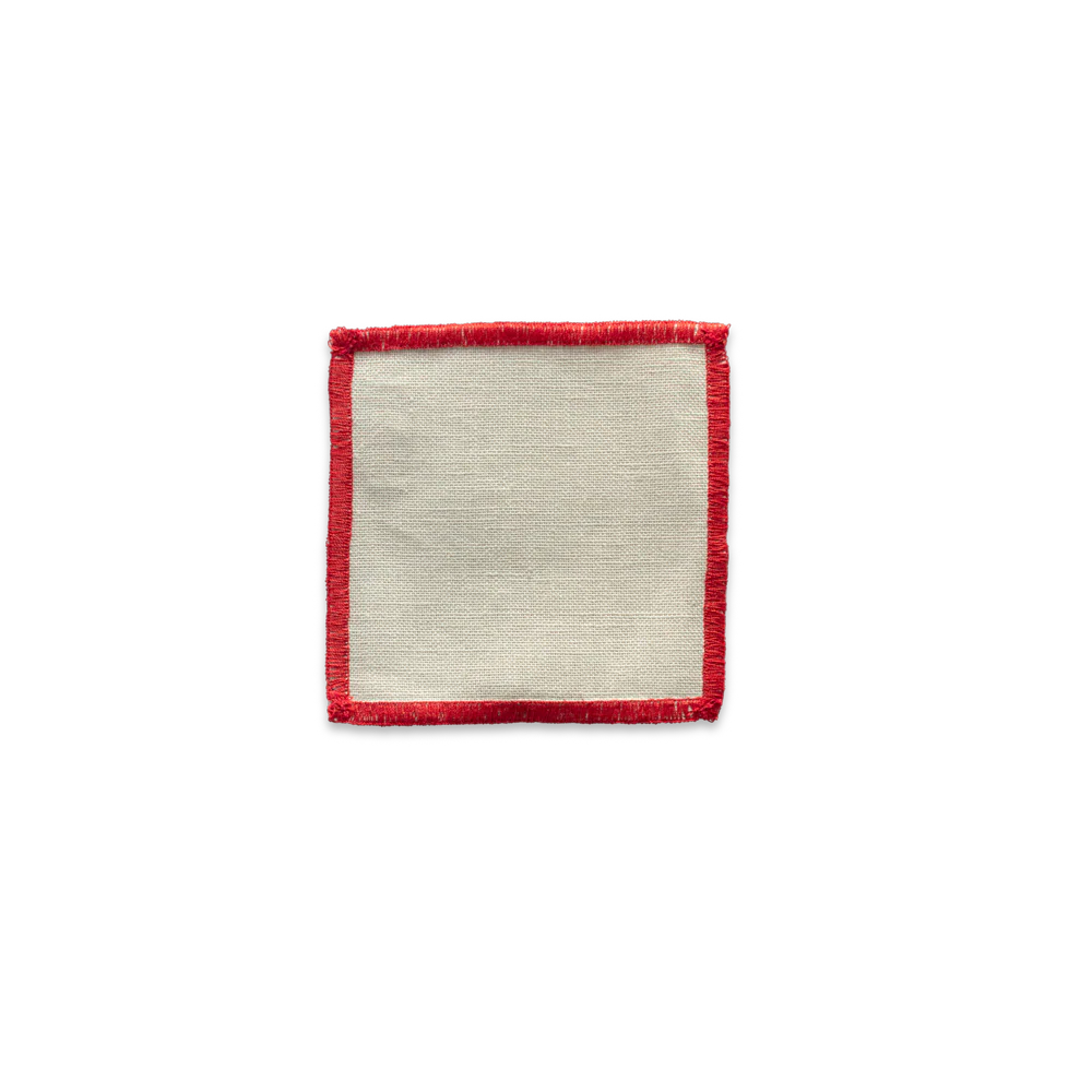 Ensemble de 6 dessous de verre en lin lavé - Pierre - Image 8