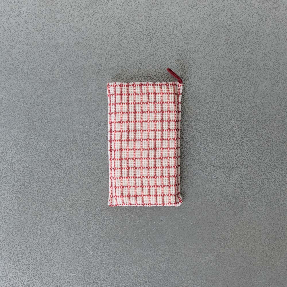 Éponge à carreaux - Rouge