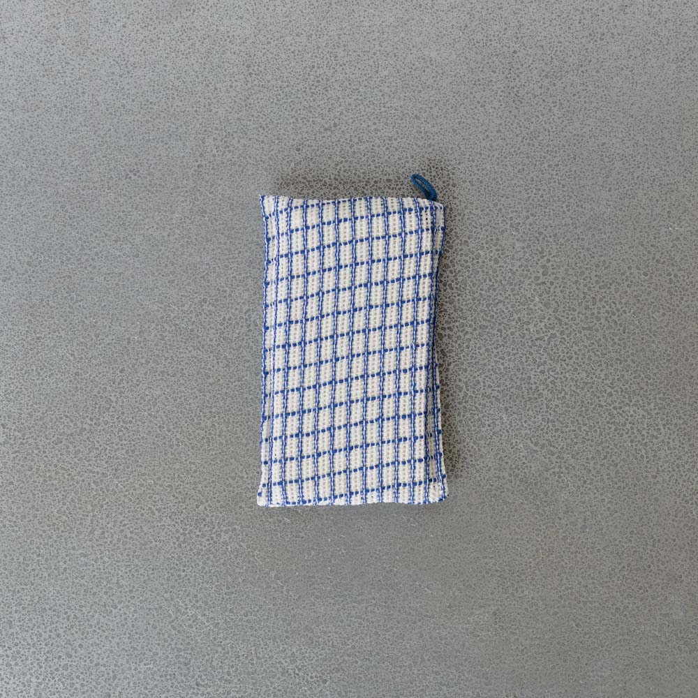Éponge à carreaux - Bleu