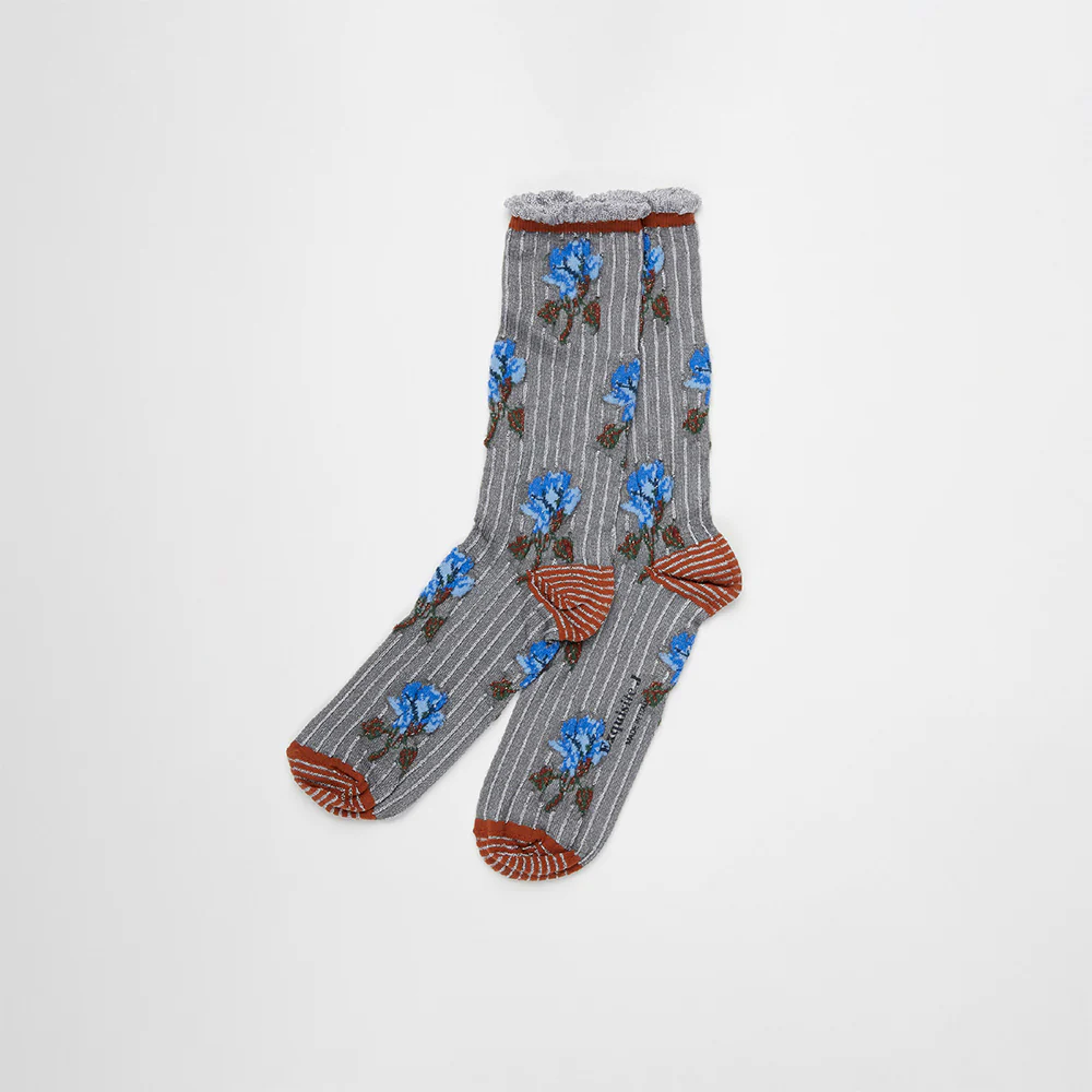 Exquisite J - Chaussettes CA54 - Gris et Bleu