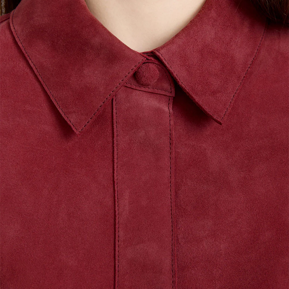 Frame - Chemise Suede - Garnet - Image 3