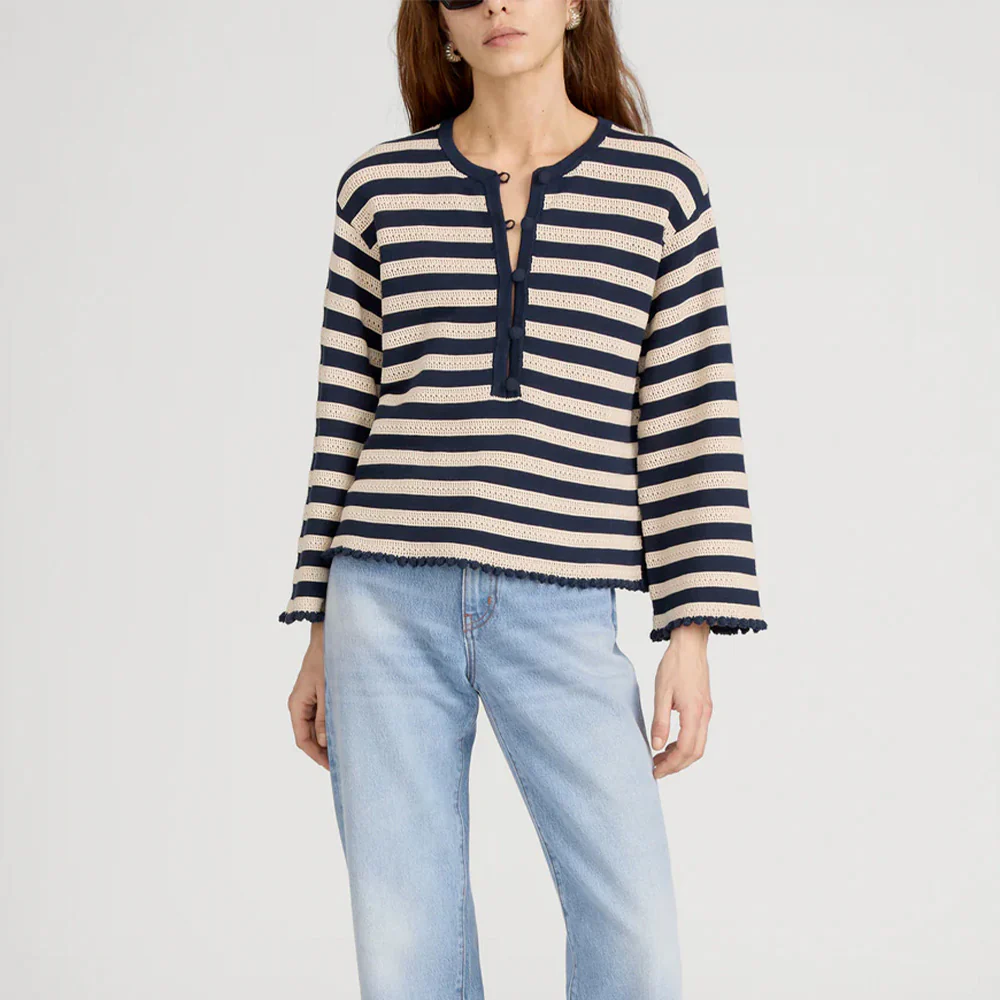 Frame - Pull Captain - Crème & Marine - Image 2