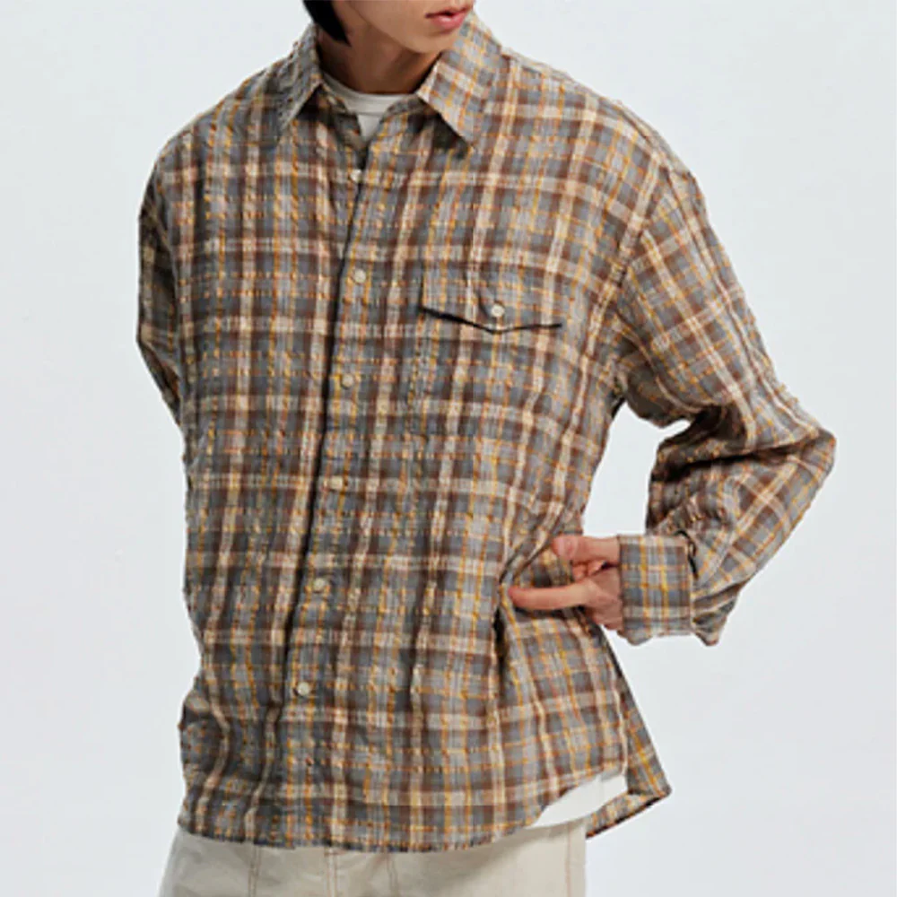 Frizmworks - Chemise Uneven Check - Jaune - Image 2