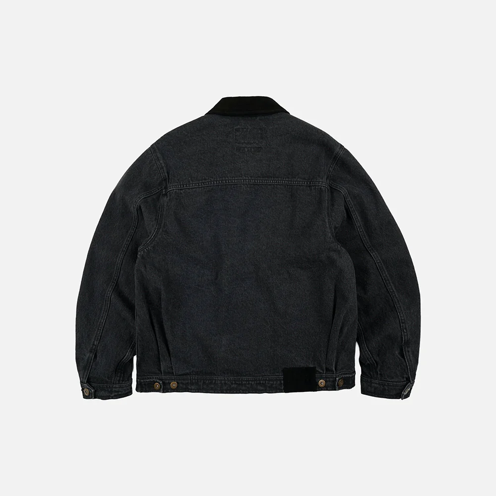 Frizmworks - Veste Washed Denim Trucker - Noir - Image 5